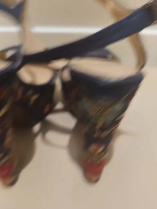 Jessica Simpson Navy Embroidered Platform Sandals - Picture 4 of 5